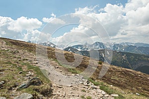 View from the Ornak ridge towards the High Tatras