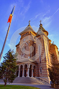 The view of Orthodox Cathedral Catedrala / Timisoara, Romania