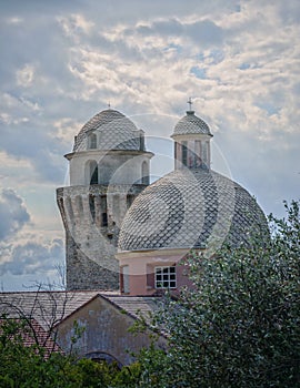 The Guinigi Tower in Ortonovo, La Spezia, Ligury, Italy photo