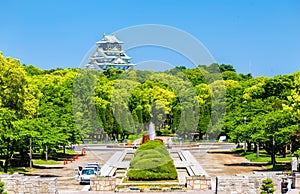 View of Osaka Castle Park in Japan