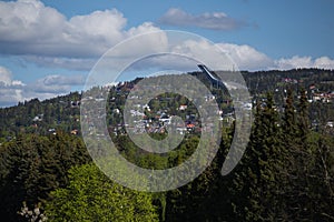 View of Oslo`s Ski jump Holmenkollen