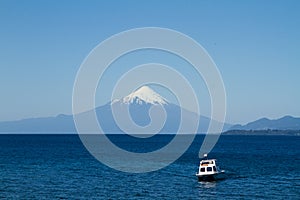 View of the Osorno Volcano, Patagonia, Chile from Puerto Varas l