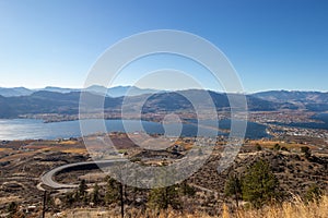 View of Osoyoos, British Columbia, Canada from Anarchist Mountain