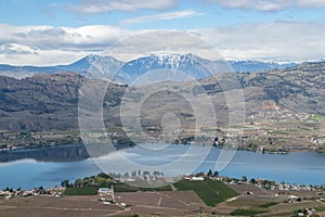 View of Osoyoos Lake in British Columbia, Canada