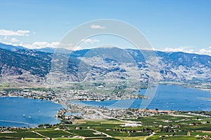 View of Osoyoos lake and town from above