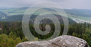 View from Ostas hill in CHKO Broumovsko in Czech republic
