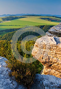 View from Ostas Hill in northern Bohemia, Czech Republic photo