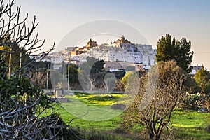 View of Ostuni old town from the east