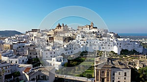 View of Ostuni white town, Brindisi, Puglia (Apulia), Italy, Europe. Old Town is Ostuni's citadel