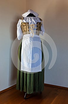 View ot typical antique istrian dress