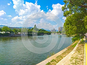 View of the Ota river in Hiroshima