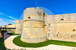 View of Otranto town on the Salento Peninsula in the south of Italy, Easternmost city in Italy (Apulia)