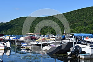 View of Otsego Lake from Lakefront Park in Cooperstown, New York