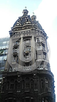 View of Otto Wulff building in German Modenist style, on Belgrano and Peru avenues, Buenos Aires, Argentina photo