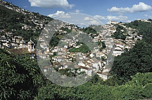 View of Ouro Preto, Brazil.