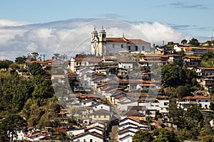 View of Ouro Preto, Minas Gerais, Brazil. World Heritage Site by UNESCO