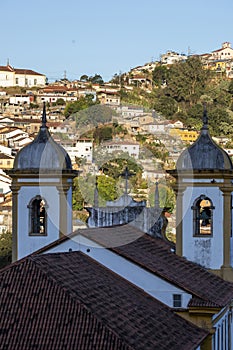 View of Ouro Preto, Minas Gerais, Brazil. World Heritage Site by UNESCO