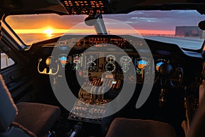 View out of the cockpit of a big airbus