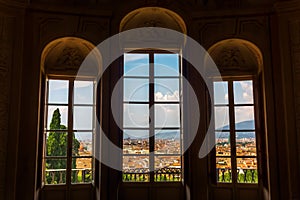 View out of the Kaffeehaus in Boboli Gardens, Florence