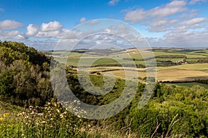 A view out over the South Downs from Kingston near Lewes, on a sunny September day