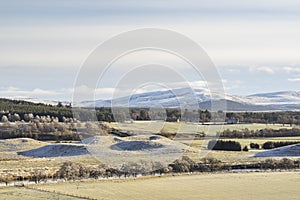 View over Abernethy in the Cairngorms of Scotland.