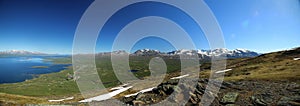 View over Abisko valley in Northern Sweden