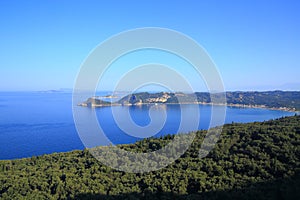 View over Agios Georgios Pagon on corfu island