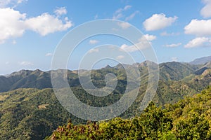 View over the Alejandro de Humboldt National Park region guantanamo cuba. UNESCO world heritage site