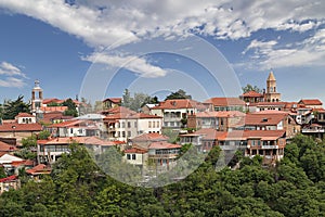 View over the ancient city of Sighnaghi, Georgia, Caucasus