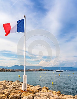 View over Antibes bay from Cap d`Antibes