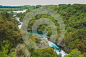 View over Aratiatia Rapids in Taupo, North Island, New Zealand