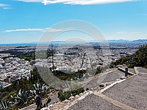 View Over Athens City From Mount Lycabettus Slopes, Greece