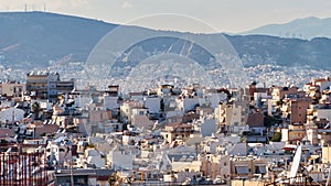View Over Athens Skyline Agglomeration, Greece photo