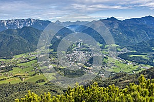 View over Bad Ischl and Traun Valley