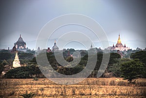 View over the Bagan temples in Myanmar