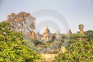 View over the Bagan temples in Myanmar