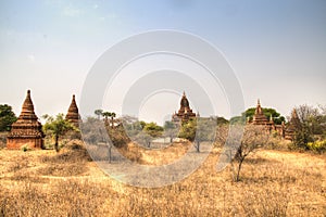 View over the Bagan temples in Myanmar