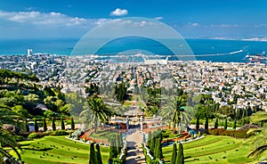 View over the Bahai Gardens in Haifa