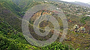 View over the Barranco de la Fuente on the Canary Island of La Palma