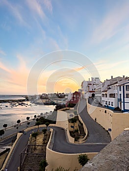 Sunset view over the beach called Praia Da Vasco da Gama in Sines, Portugal