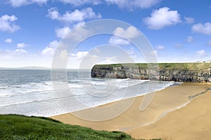 View over the beach and cliffs in Ballybunion