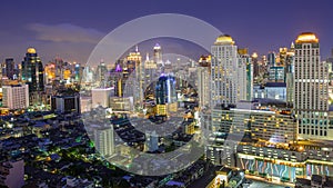 A view over the big asian city of Bangkok photo