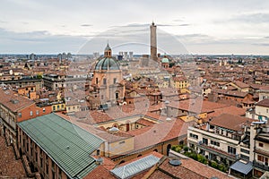 A view over Bologna in Italy