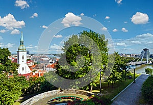 Jarní pohled na Bratislavu (Slovensko