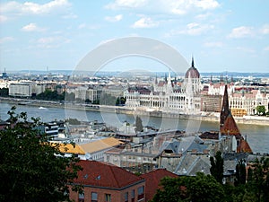 View over Budapest and Donau photo