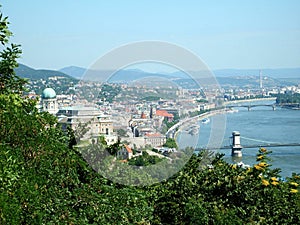 View over Budapest and Donau photo
