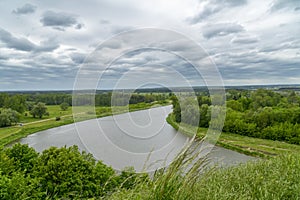 View over Bug River from castle hill in Drohiczyn