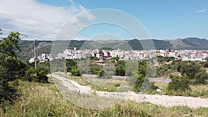 View over Cagnano Varano village of South Italy in Apulia region