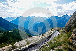View over the canaa aqueduct over the Val Lavizzara photo