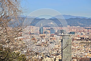 view over the city of Barcelona